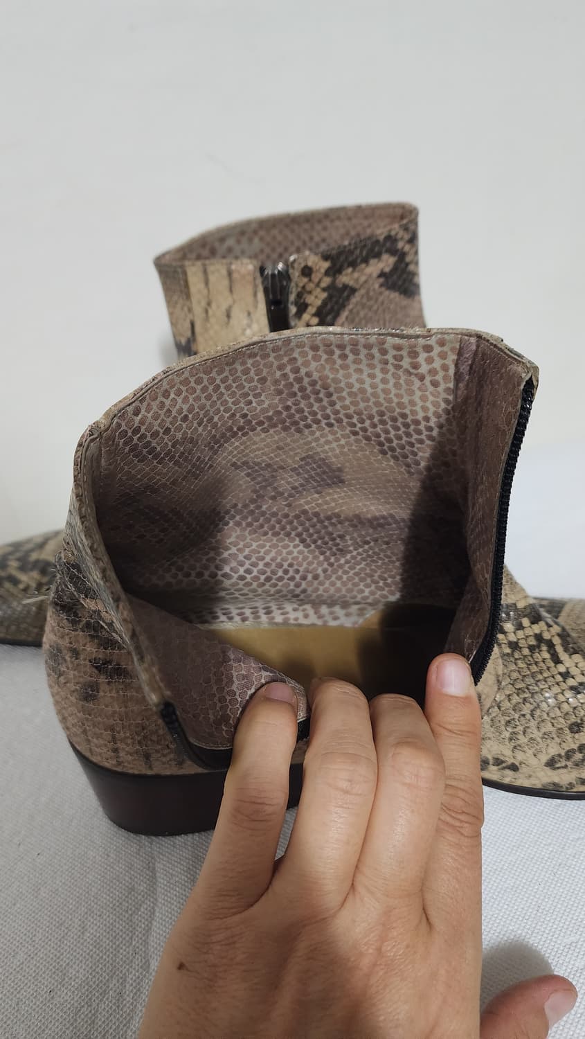 미라드 빈티지 수제화 파이톤 무늬 웨스턴 부츠 상품이미지9