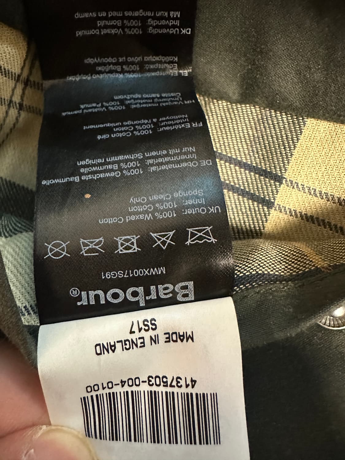 바버 뷰포트 왁스 자켓 상품이미지10