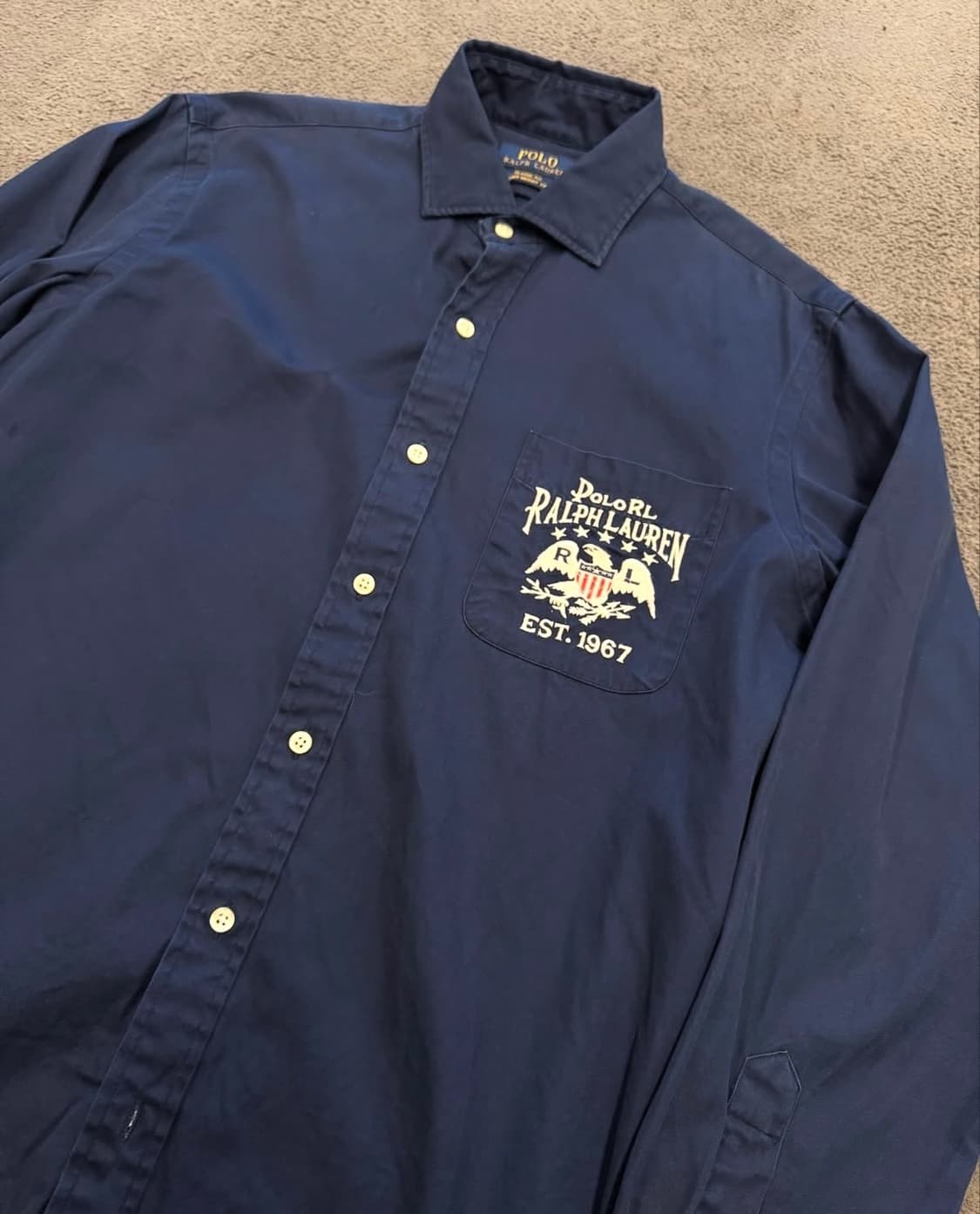 폴로 엠브로이드로고 페더웨이트 코튼 셔츠 상품이미지2