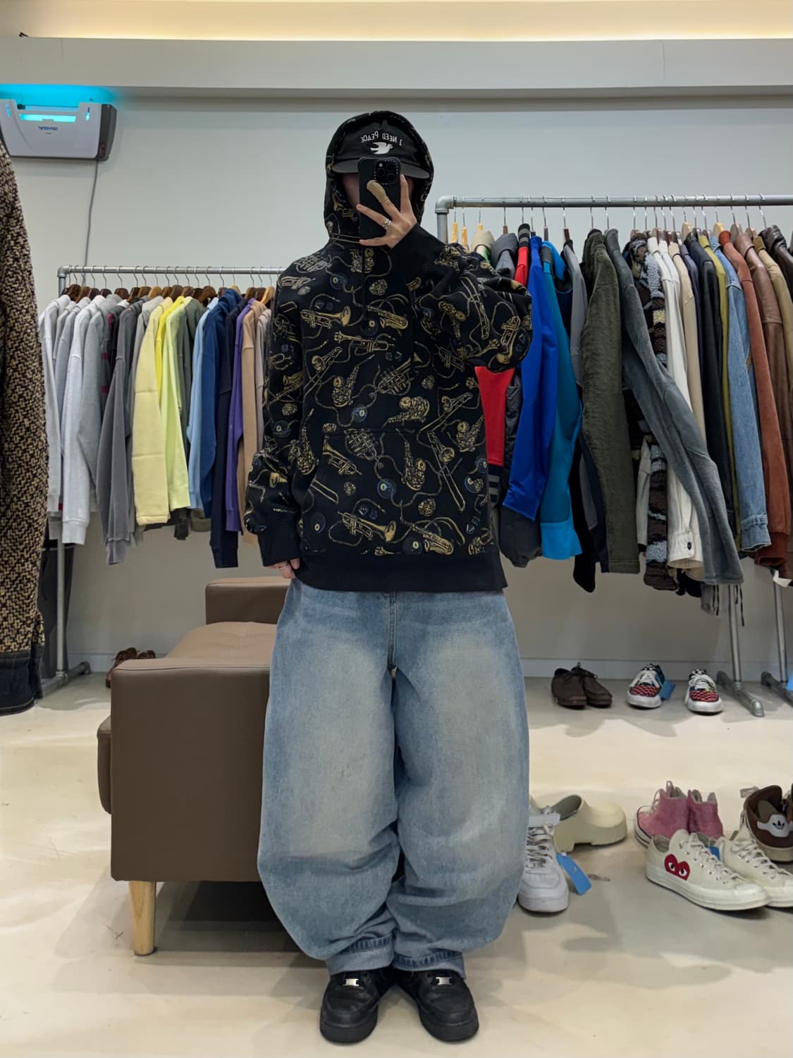 00s 스투시 에잇볼 브래스 후드 상품이미지5