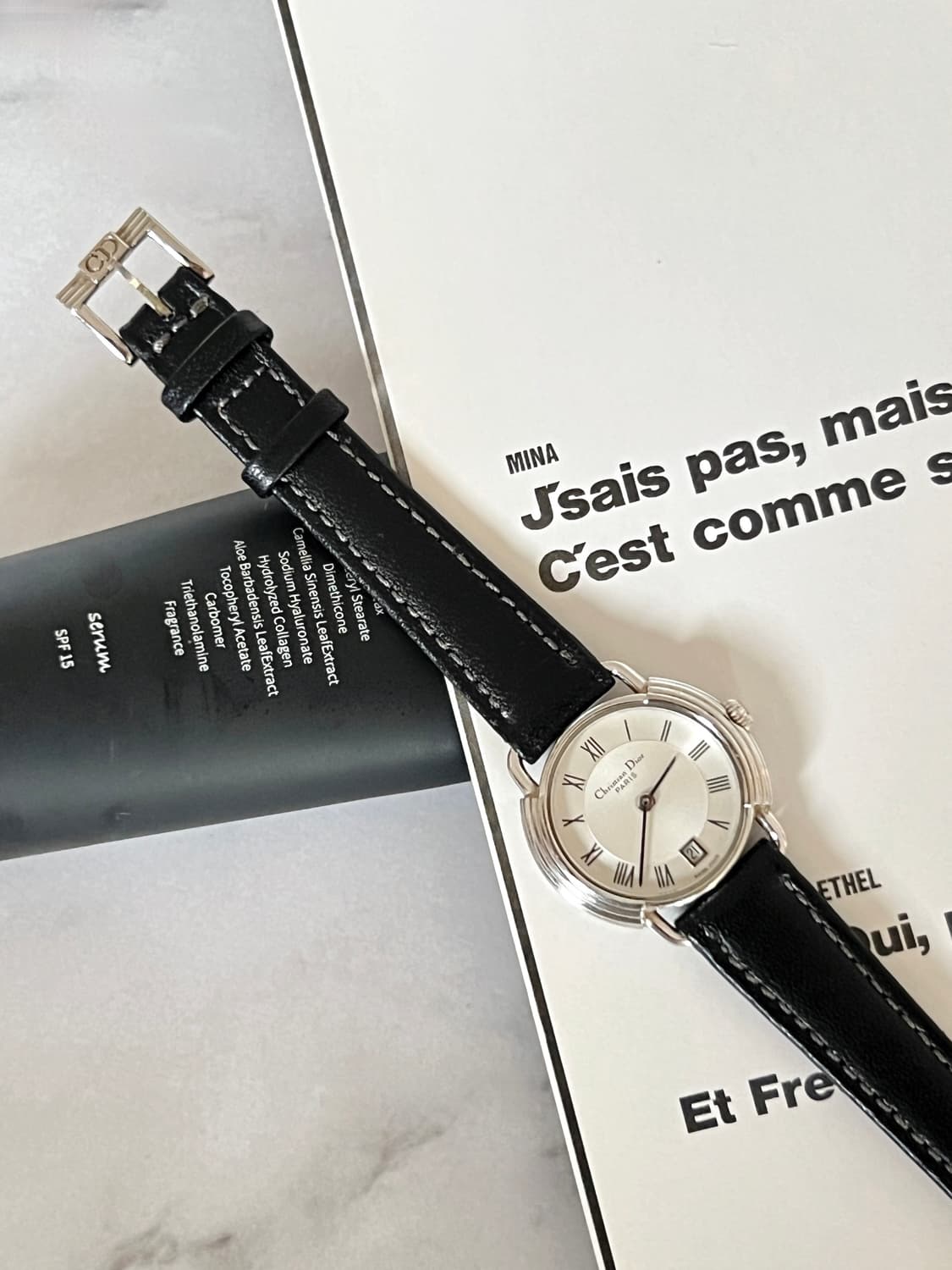 Christian Dior 디올 실버 라운드 데이트 시계 상품이미지2