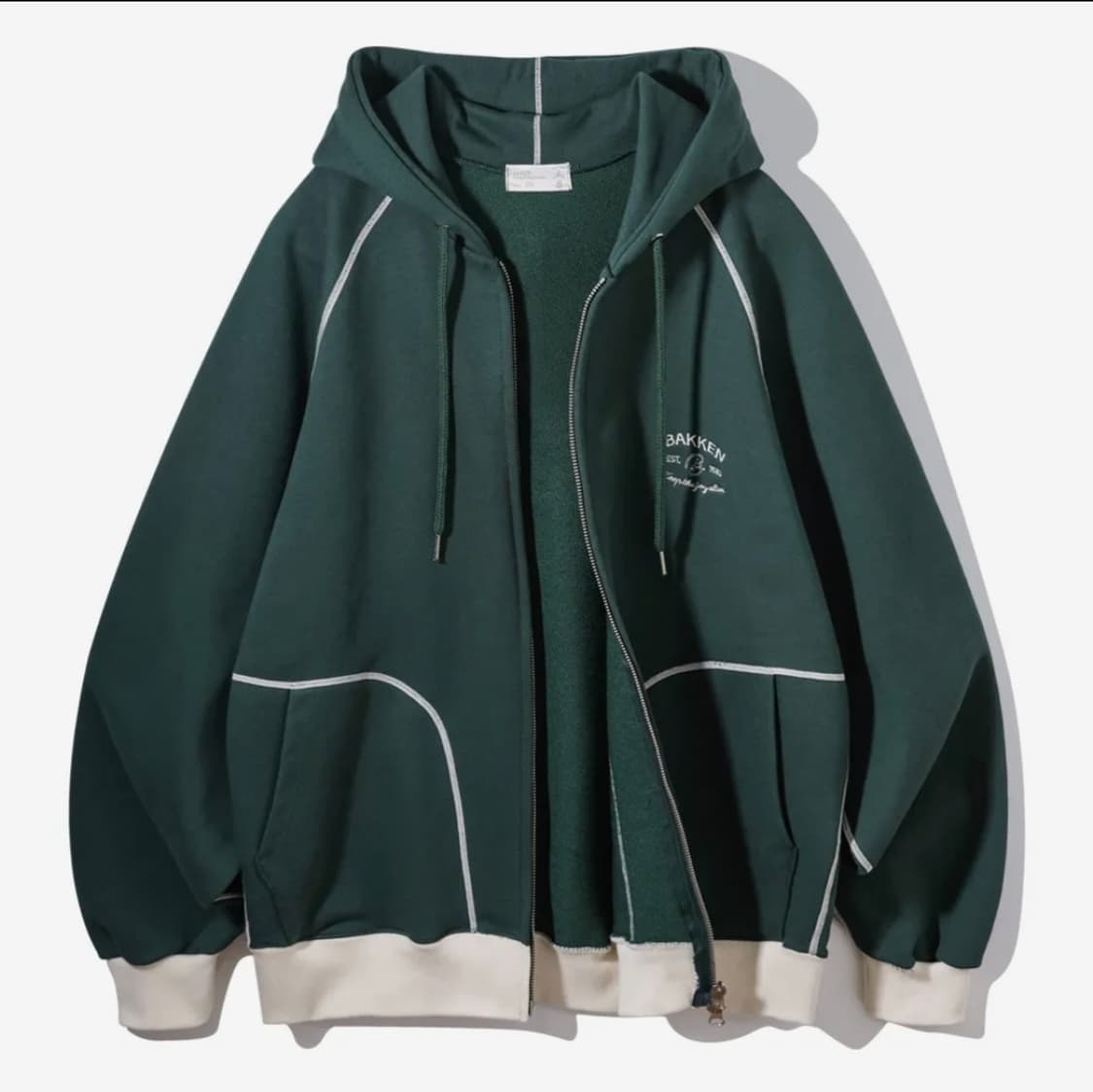 bakken Essential 후드 집업 다크그린 상품이미지1