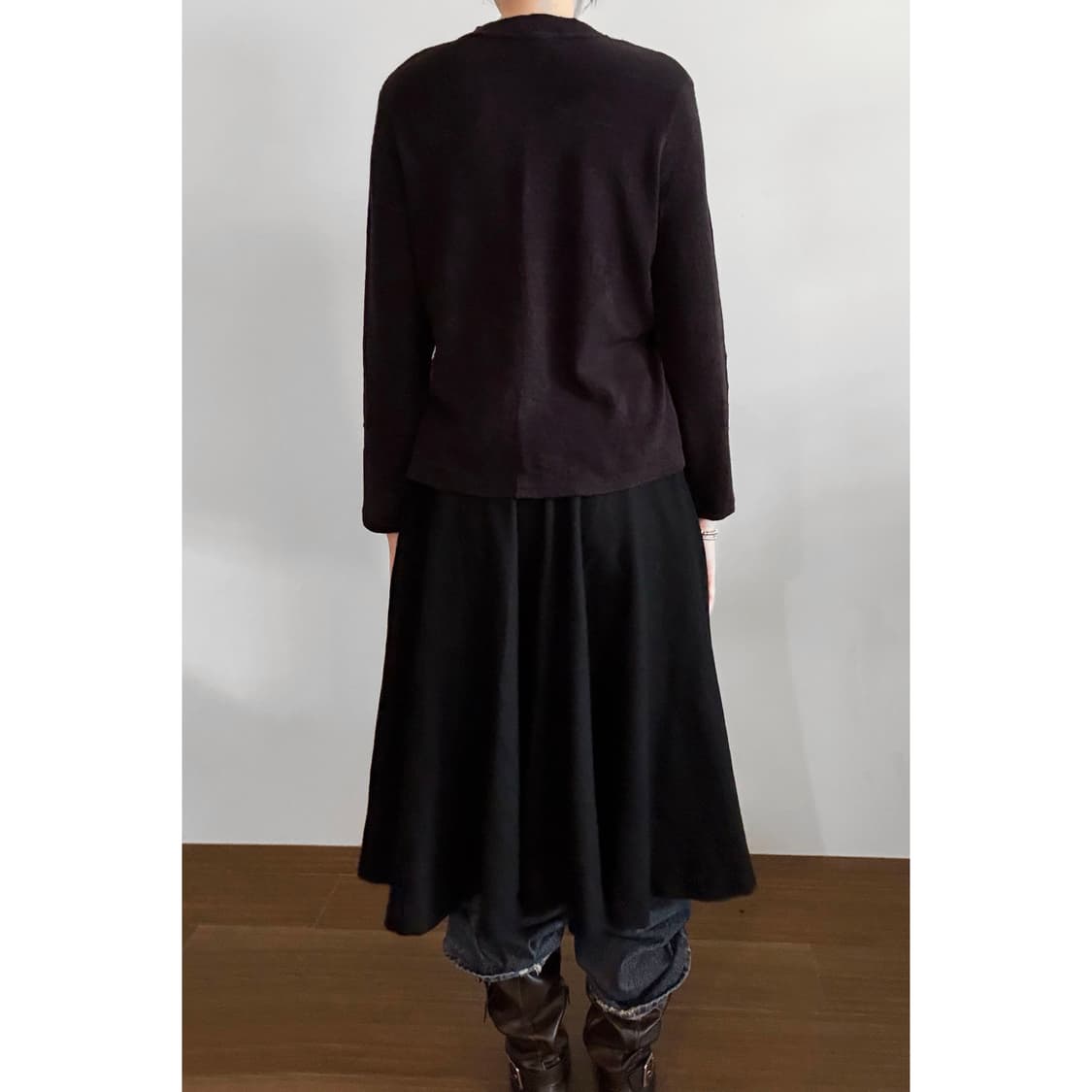 Brown Patch-work Top 상품이미지3