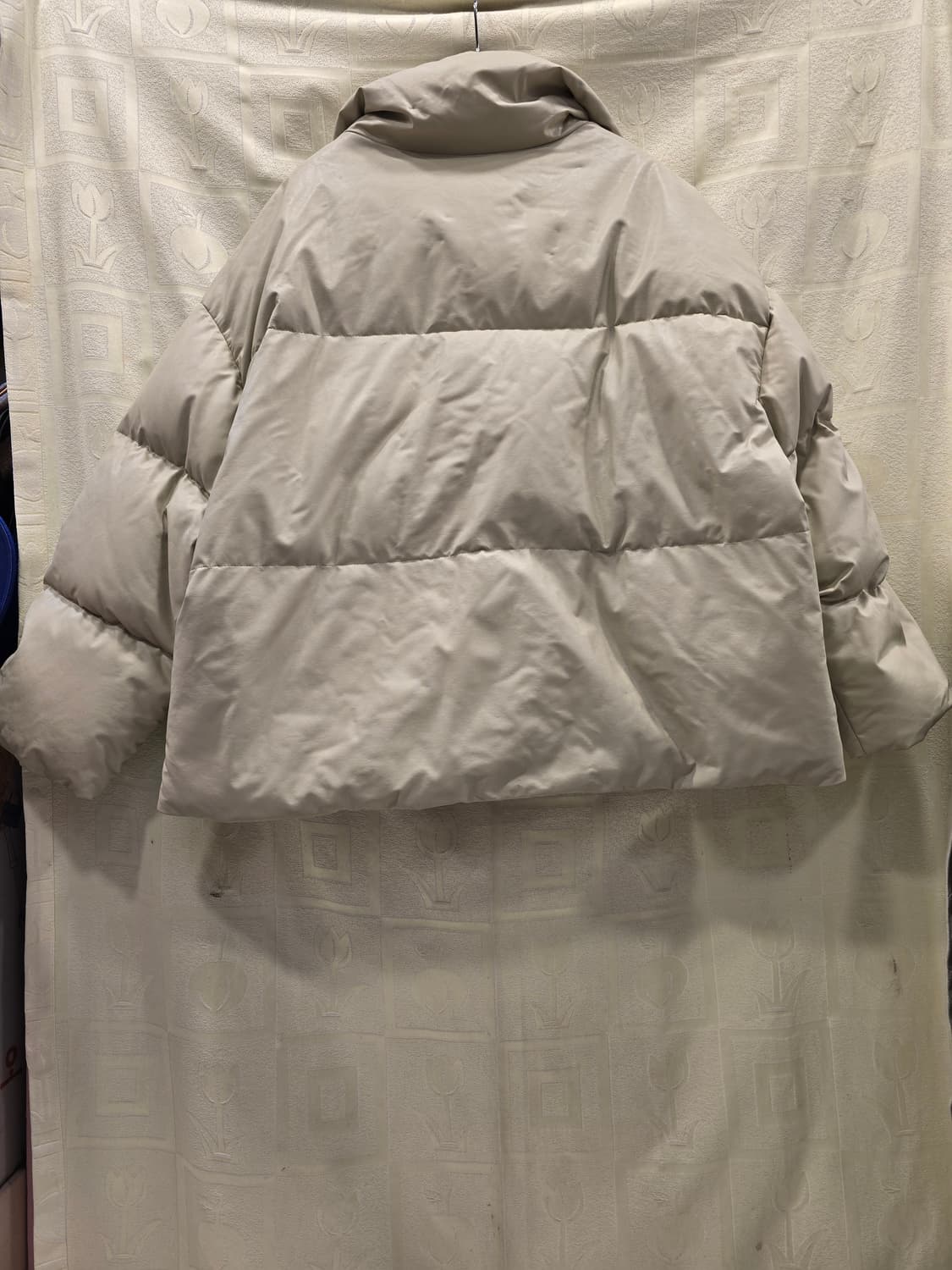 거의새거) 르 Le 아이보리 다운패딩 가죽점퍼 숏자켓 프리사이즈 상품이미지5