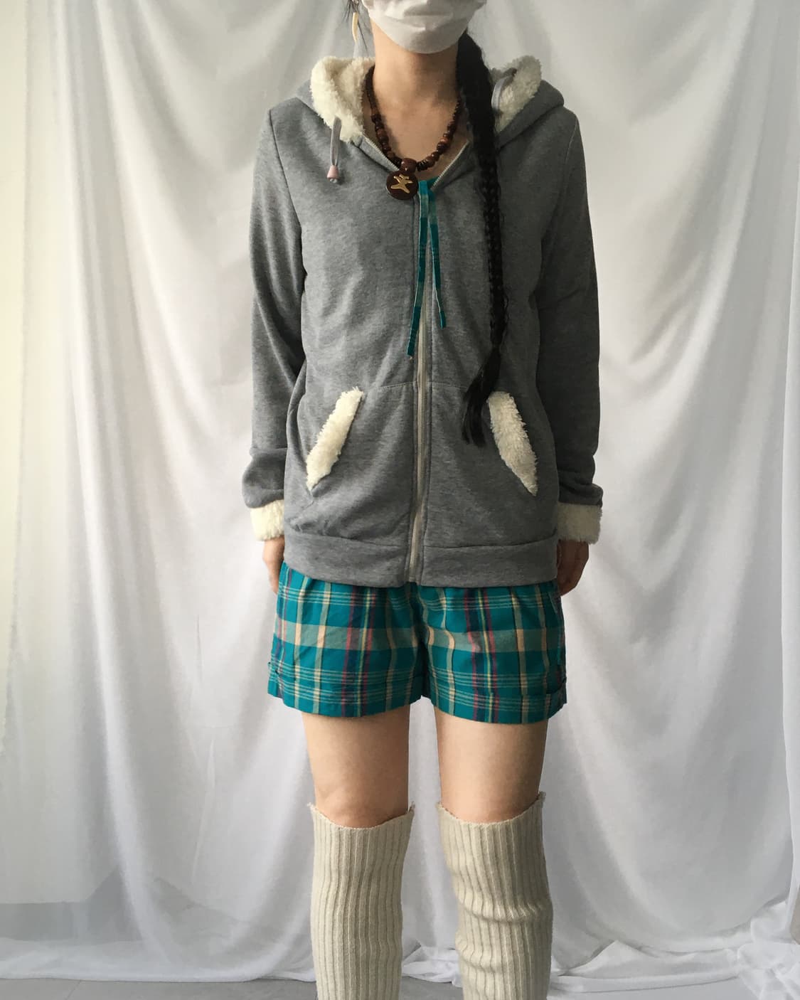 Fake fur trimming hood zip up 상품이미지6