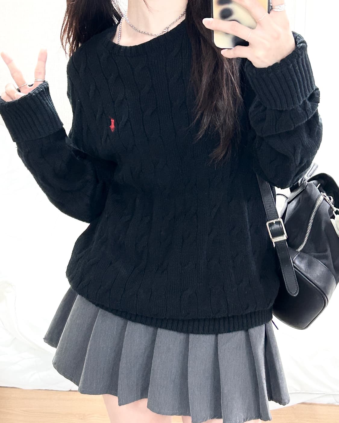 폴로 레드포니 블랙 케이블니트 상품이미지4