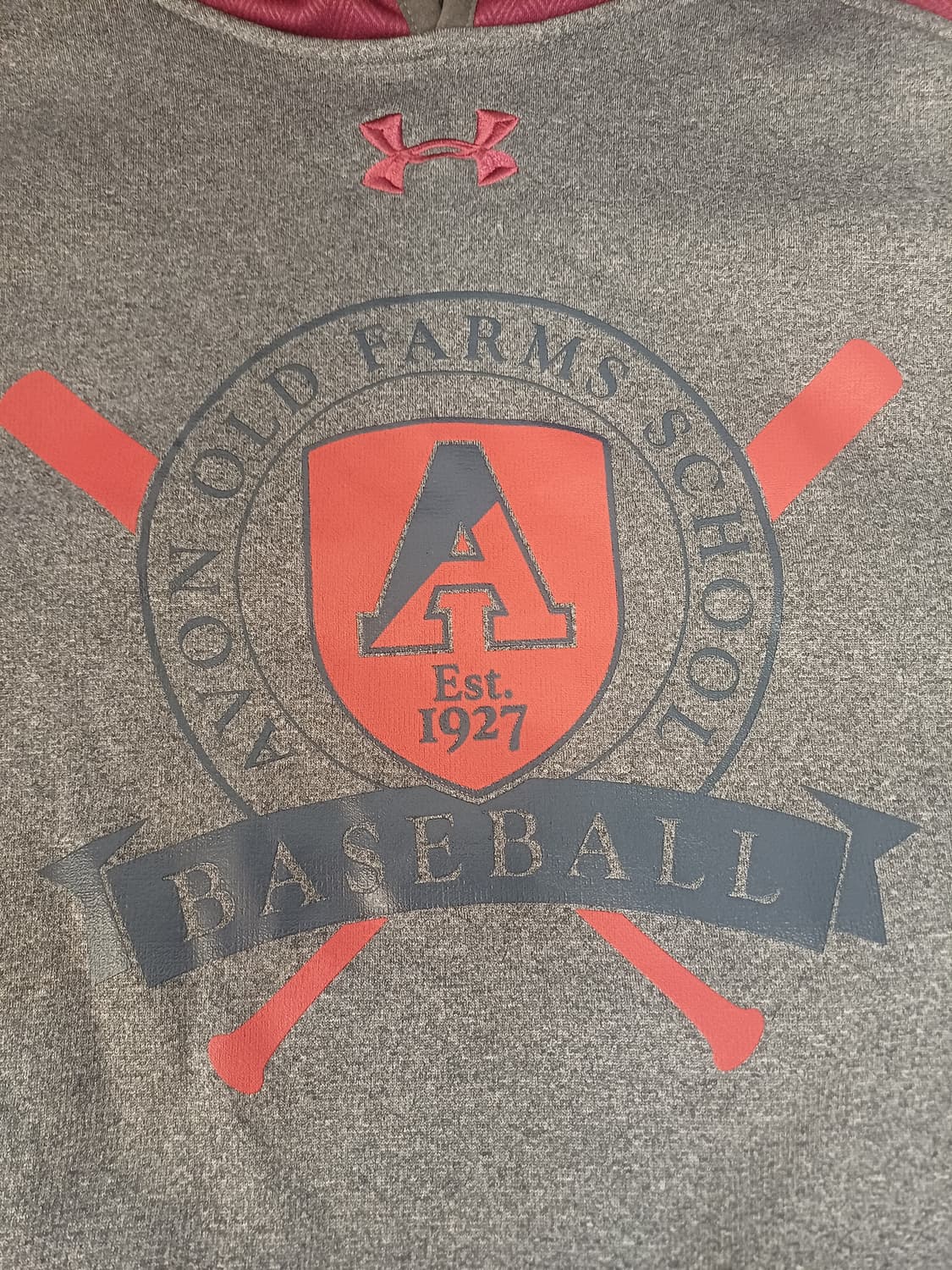 [희귀] 언더아머 스톰(Storm) 에이번 올드 팜스 야구팀 기모 후드티 상품이미지5