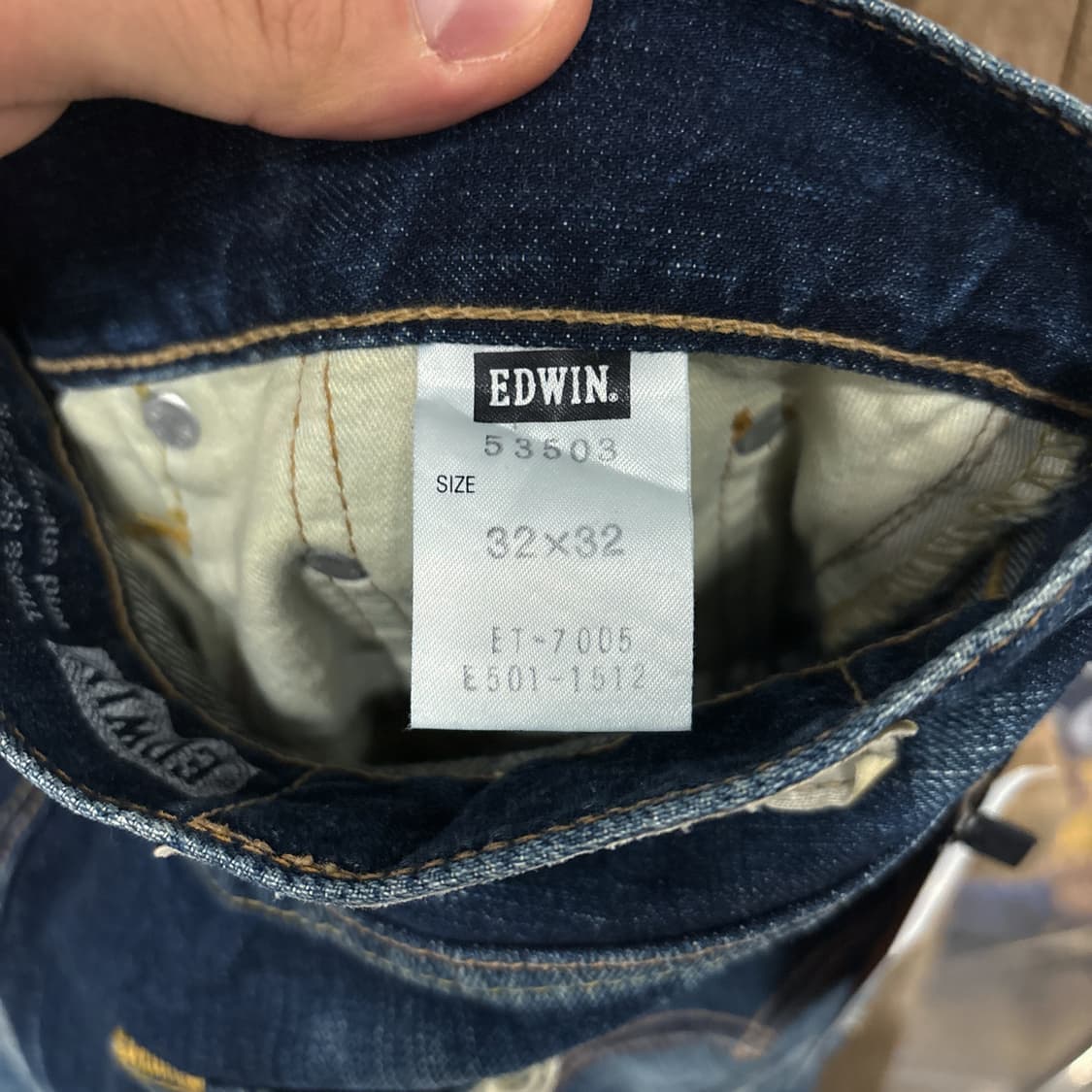 90s 에드윈 블루트립 503 빈티지워싱 데님팬츠 N584 상품이미지9