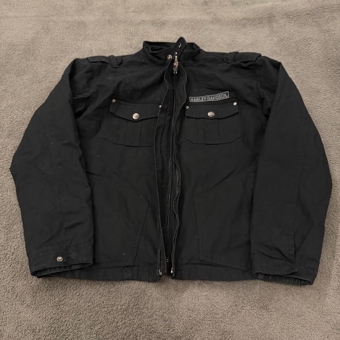 [ 정품/L ] 할리데이비슨 스컬 빅로고 라이더 자켓 상품이미지2