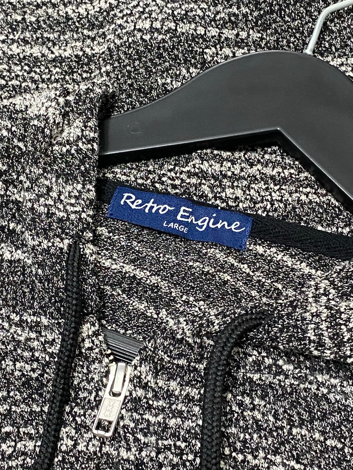 Retro engine 그레인 니트 후드집업 상품이미지6