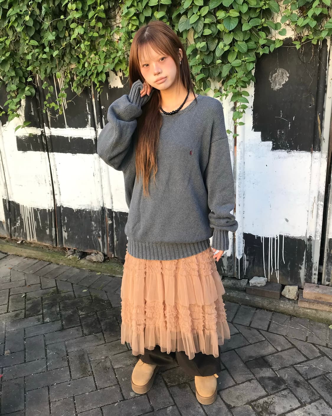 폴로 랄프로렌 그레이 코튼 니트 🍭 상품이미지2