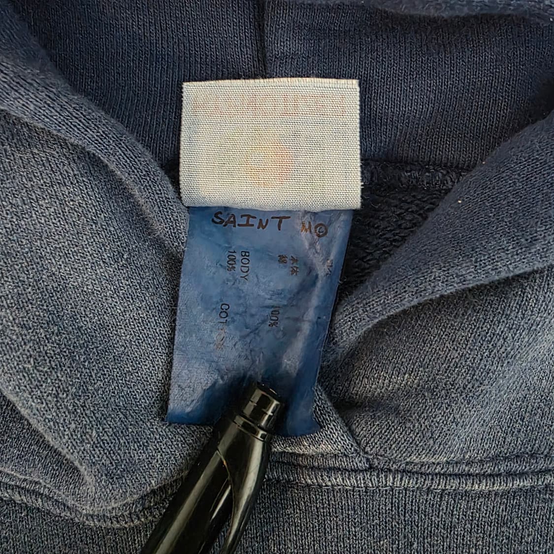 [L] 세인트미카엘 24AW 조던 오마주 엔젤 후드 네이비 상품이미지8