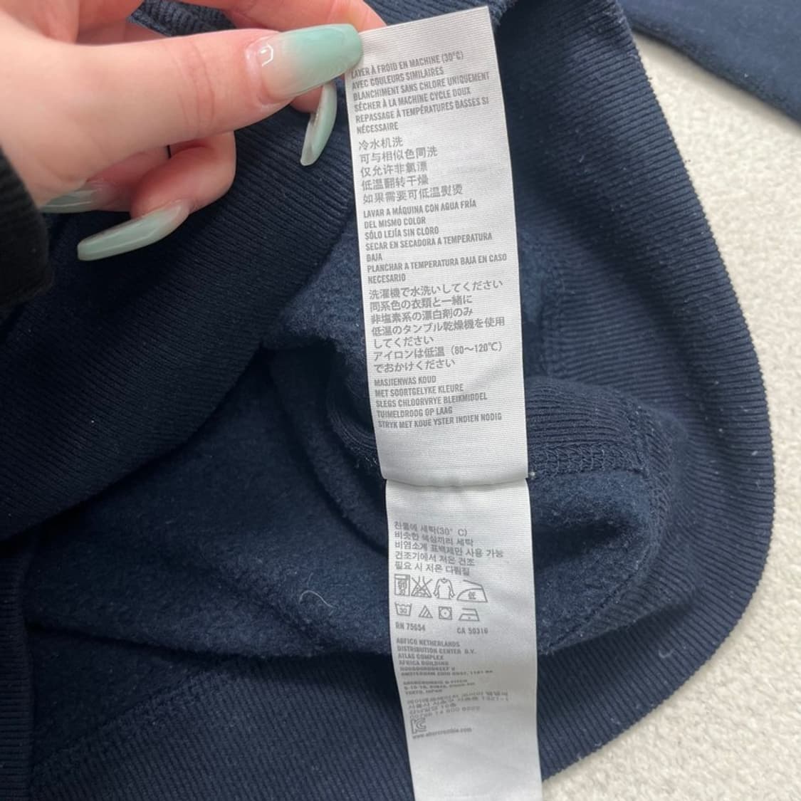 ABERCROMBIE & FITCH 프린팅 집업 S 상품이미지7