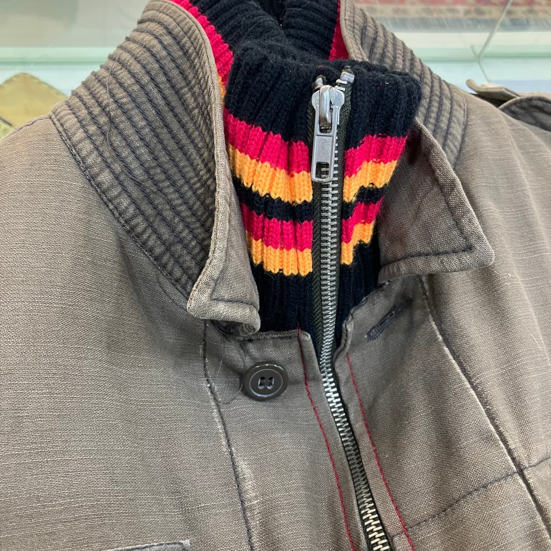 Corisco 카키 밀리터리 봄버 자켓 L 상품이미지4