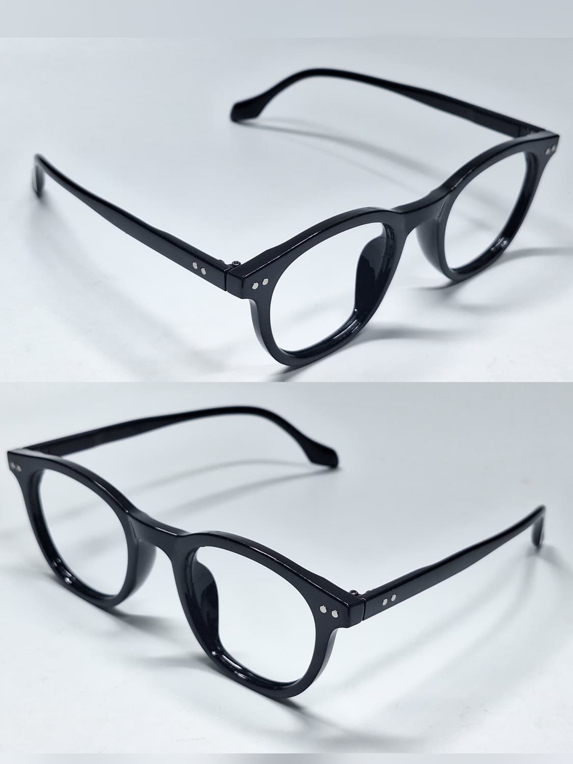 일본 빈티지 보스턴 블랙 뿔테 안경테 140mm 리벳 y2k 클래식  상품이미지9