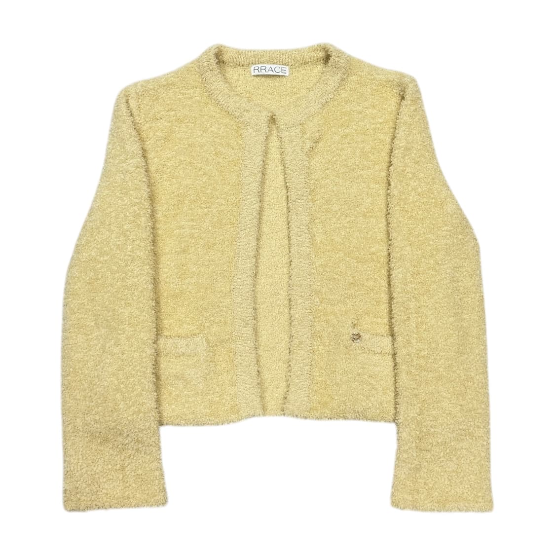 RRACE 레이스 플러피 니트 가디건 옐로우 상품이미지1