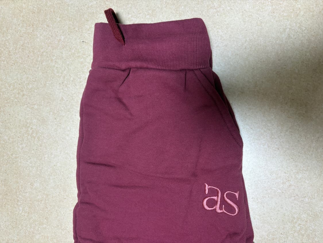 애즈온 logo training long skirt 자주색 상품이미지2