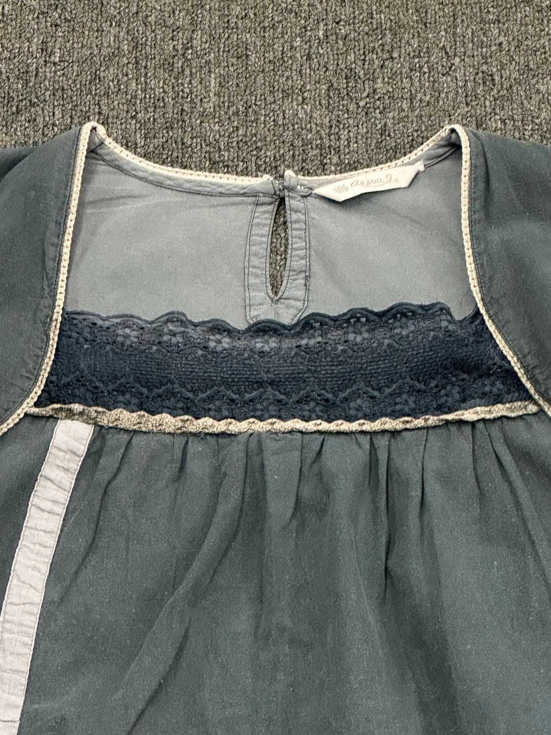 OS)Japanese vintage 패치워크 모리 레이스 원피스 상품이미지2