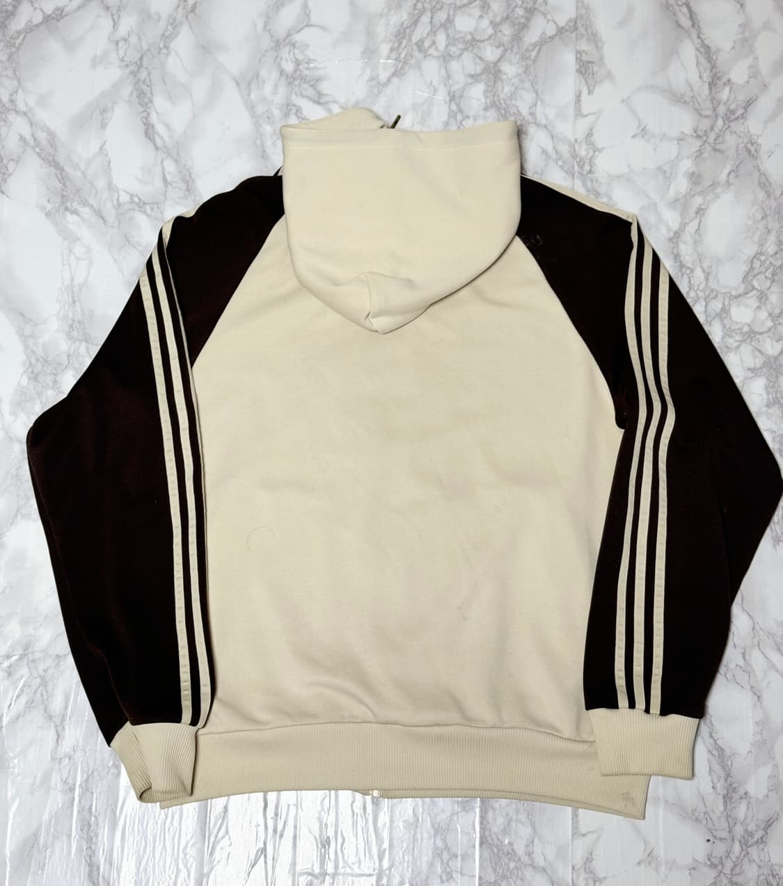 대장 아디다스 삼선 모카브라운 후드집업 져지 자켓 상품이미지5