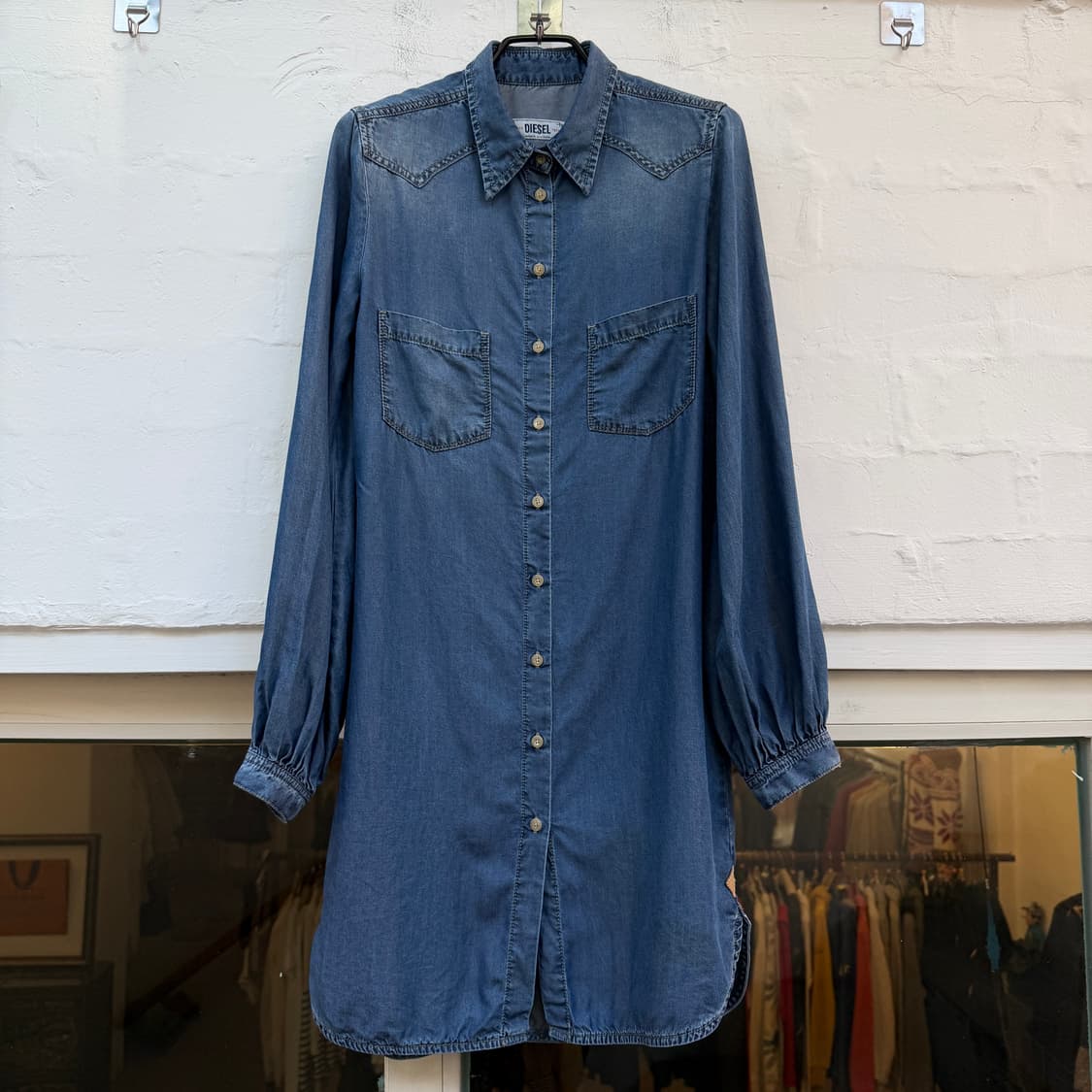 Diesel 디젤 데님 셔츠 드레스 XS 상품이미지1