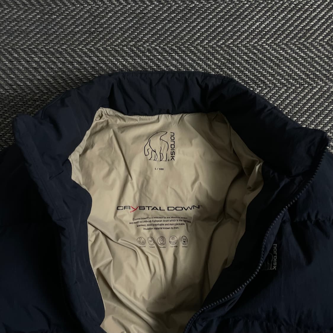 노르디스크 크리스탈 다운 푸퍼 패딩 블랙y 3624 상품이미지5