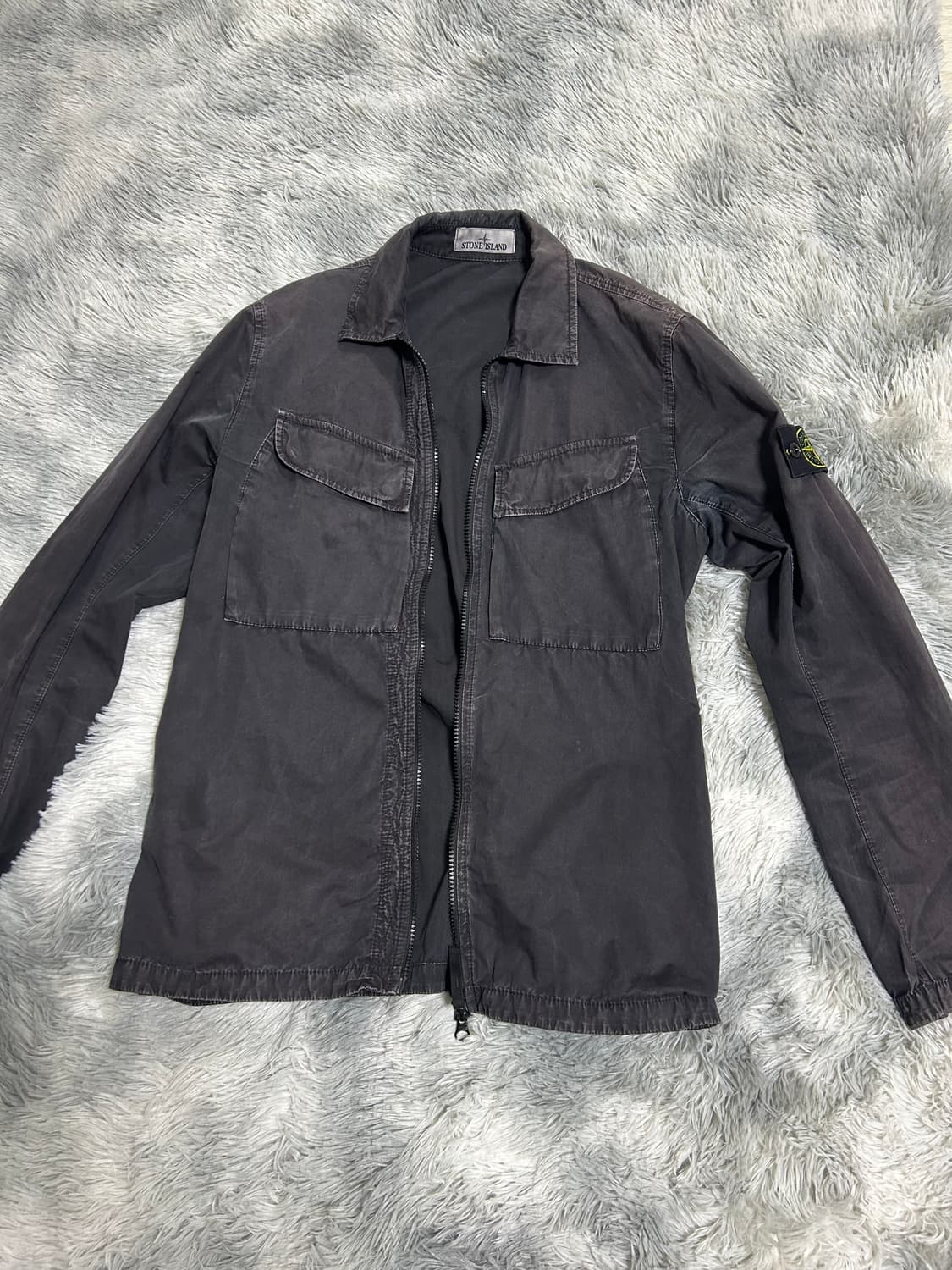 22FW 스톤아일랜드 올드이펙트 더블포켓 셔츠 M 상품이미지1