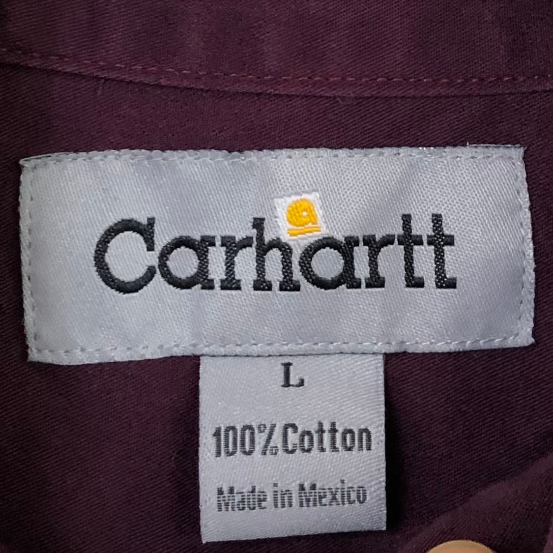XL 칼하트 버건디 워크 셔츠 상품이미지3