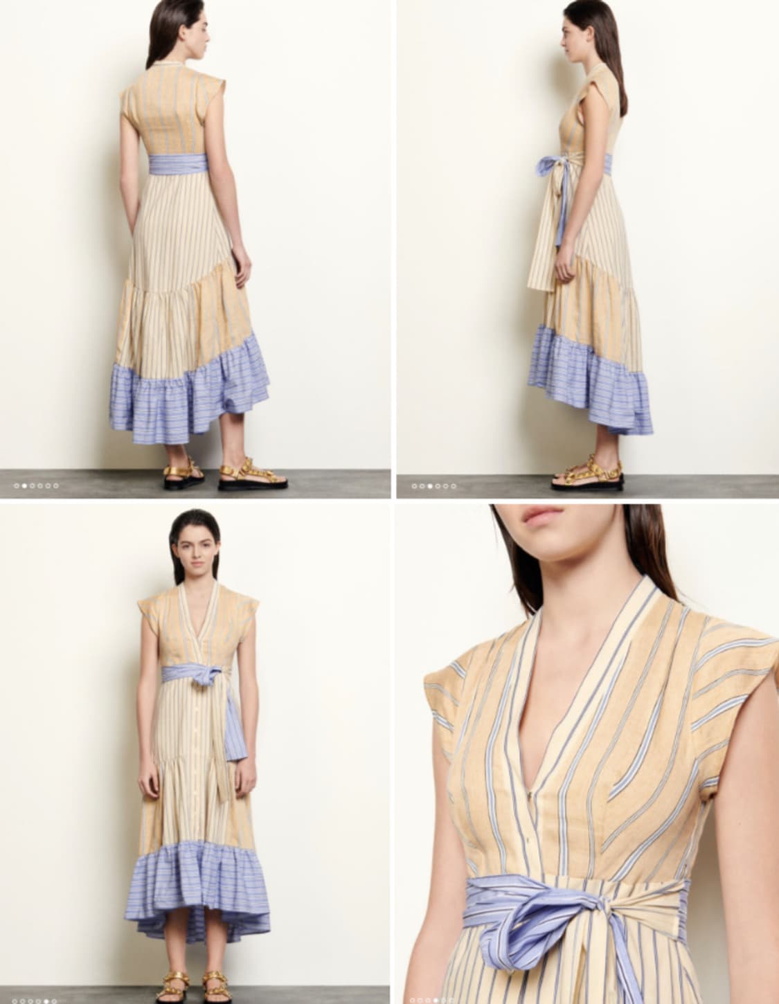 산드로 스트라이프 롱 원피스 상품이미지2