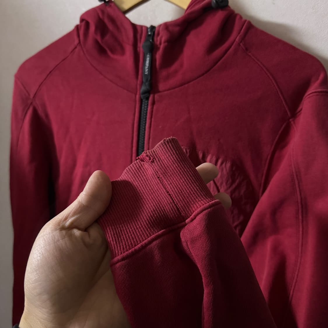 C.P컴퍼니 씨피컴퍼니 고글 후드 집업 레드 95 (사용감) 상품이미지7