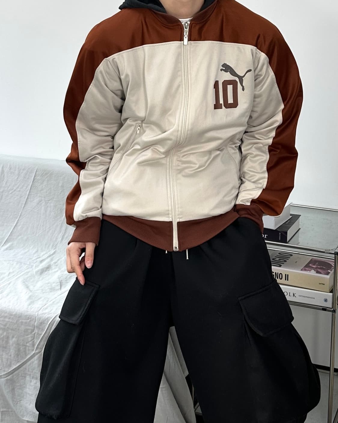 푸마 90s 브라운 배색 트랙탑 L 상품이미지2