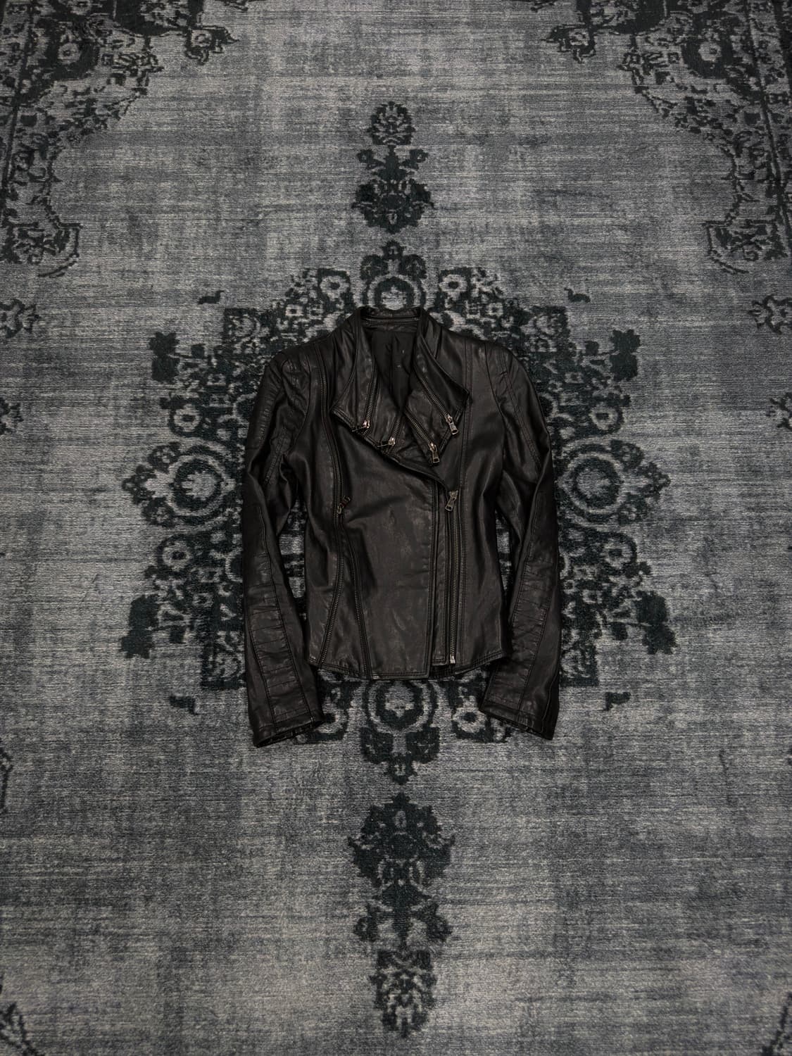 00s japanese zipper gimmick leather jack 상품이미지1