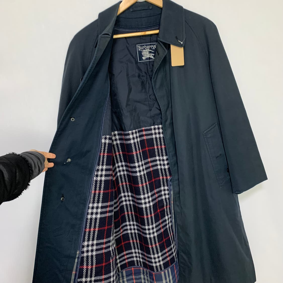 버버리 빈티지 네이비 트렌치 롱 코트 상품이미지3