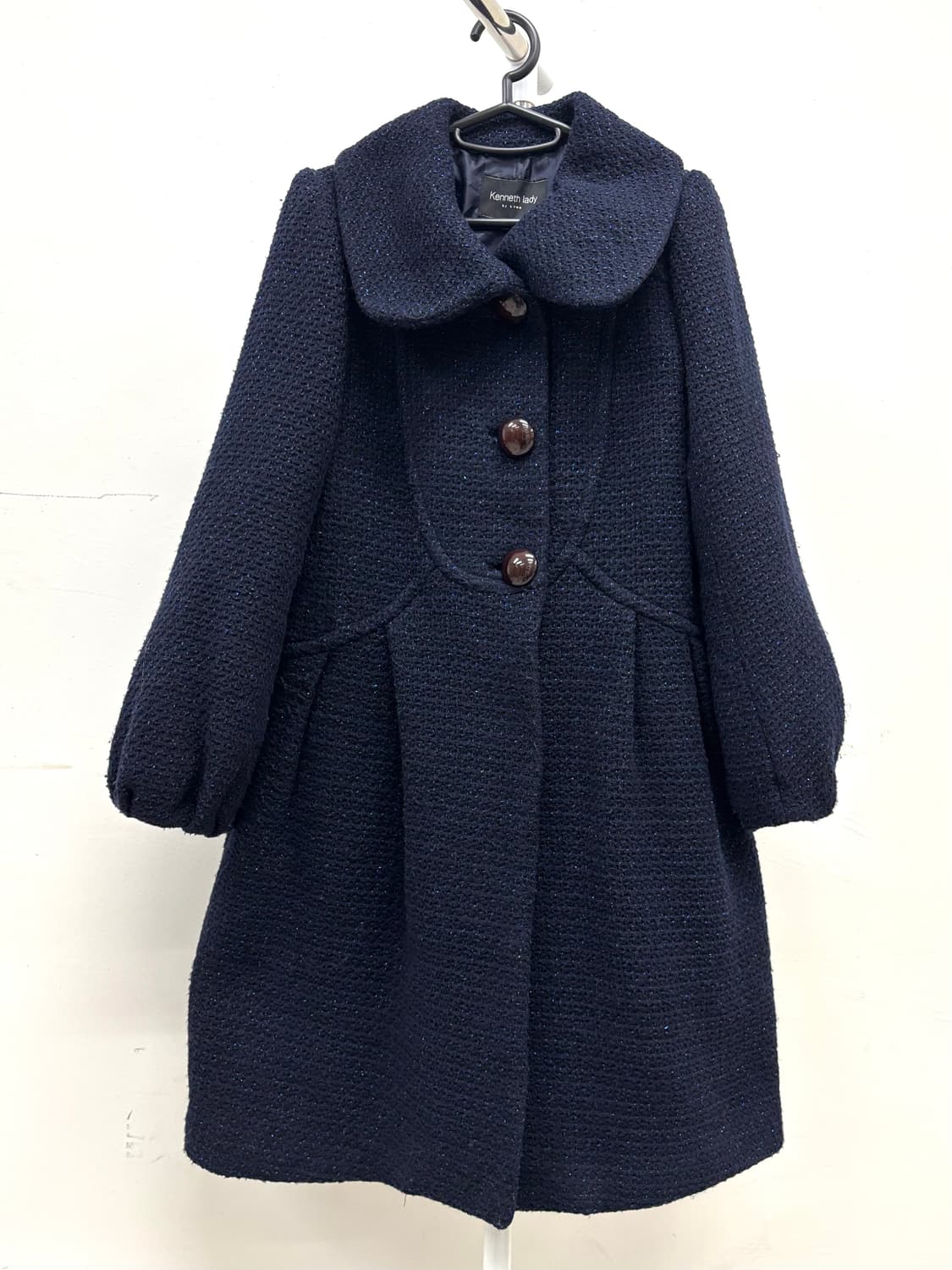 빈티지 네이비 울 코트 상품이미지6