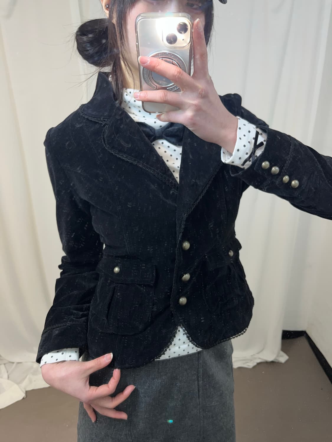 로맨틱 벨벳 레이스 블레이저 상품이미지4