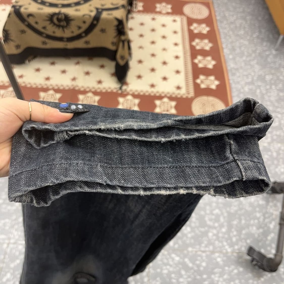 푸부 FUBU 올드스쿨 히피 에스닉 패턴 데님팬츠 35인치 C08751 상품이미지7