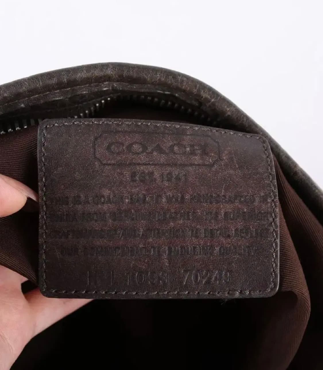 Coach 코치 리얼레더 숄더백 브라운 상품이미지10