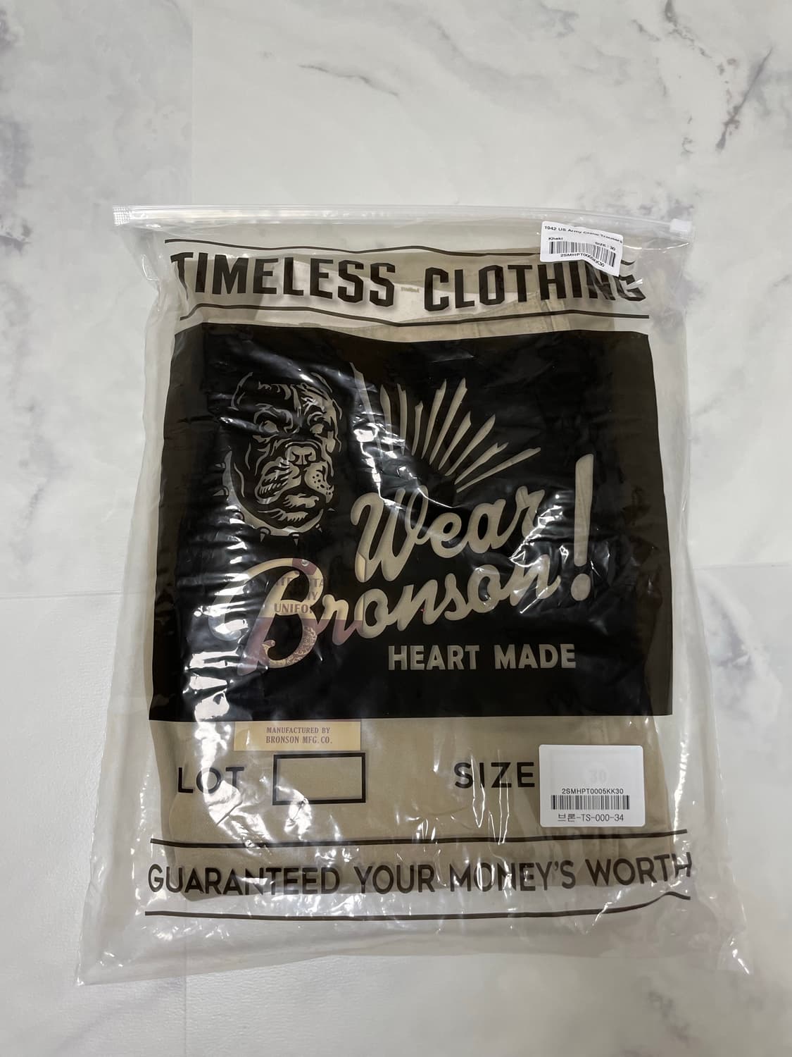 [30]브론슨 1942 US 아미 치노 팬츠 카키 상품이미지1