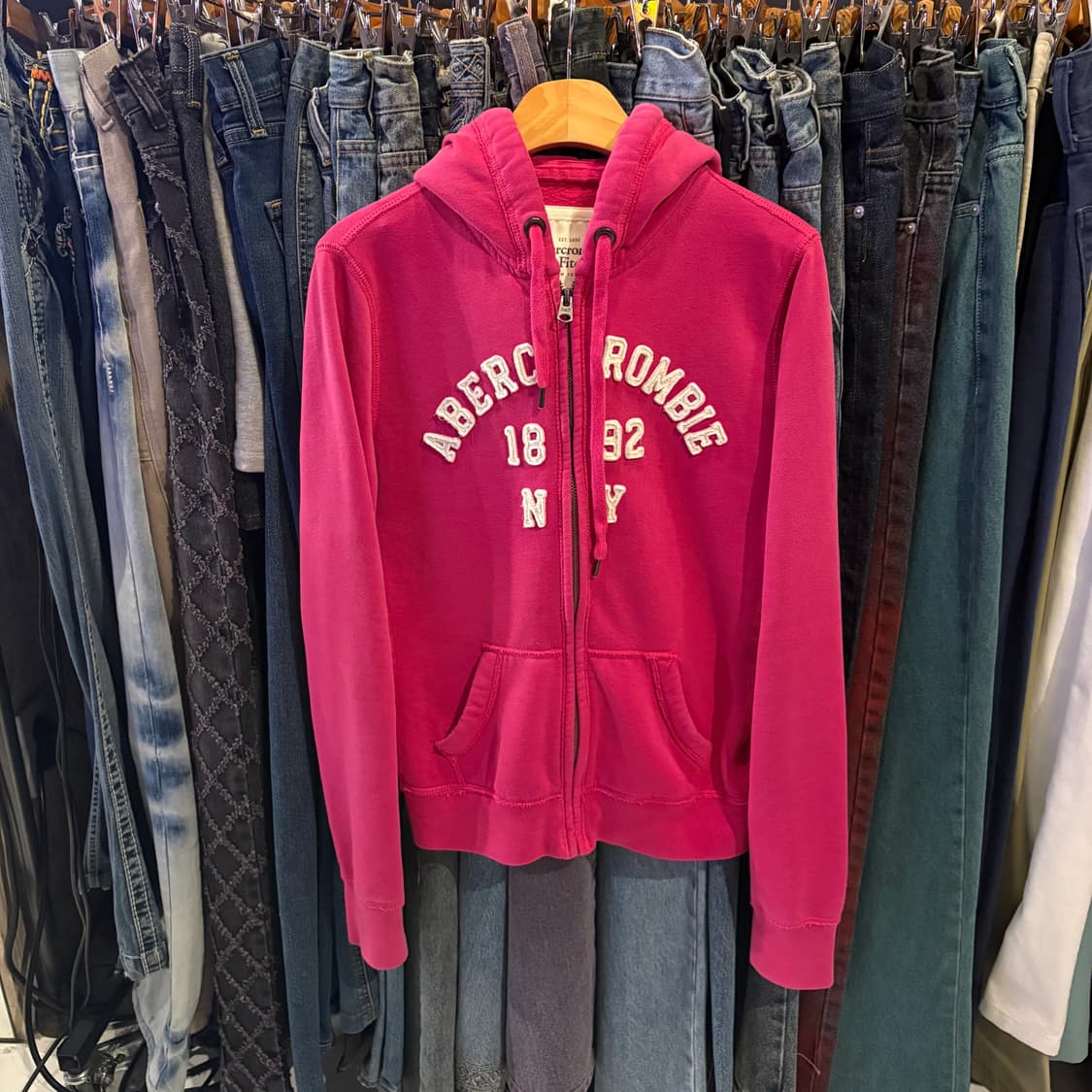 아베크롬비 핫핑크 후드집업 상품이미지3