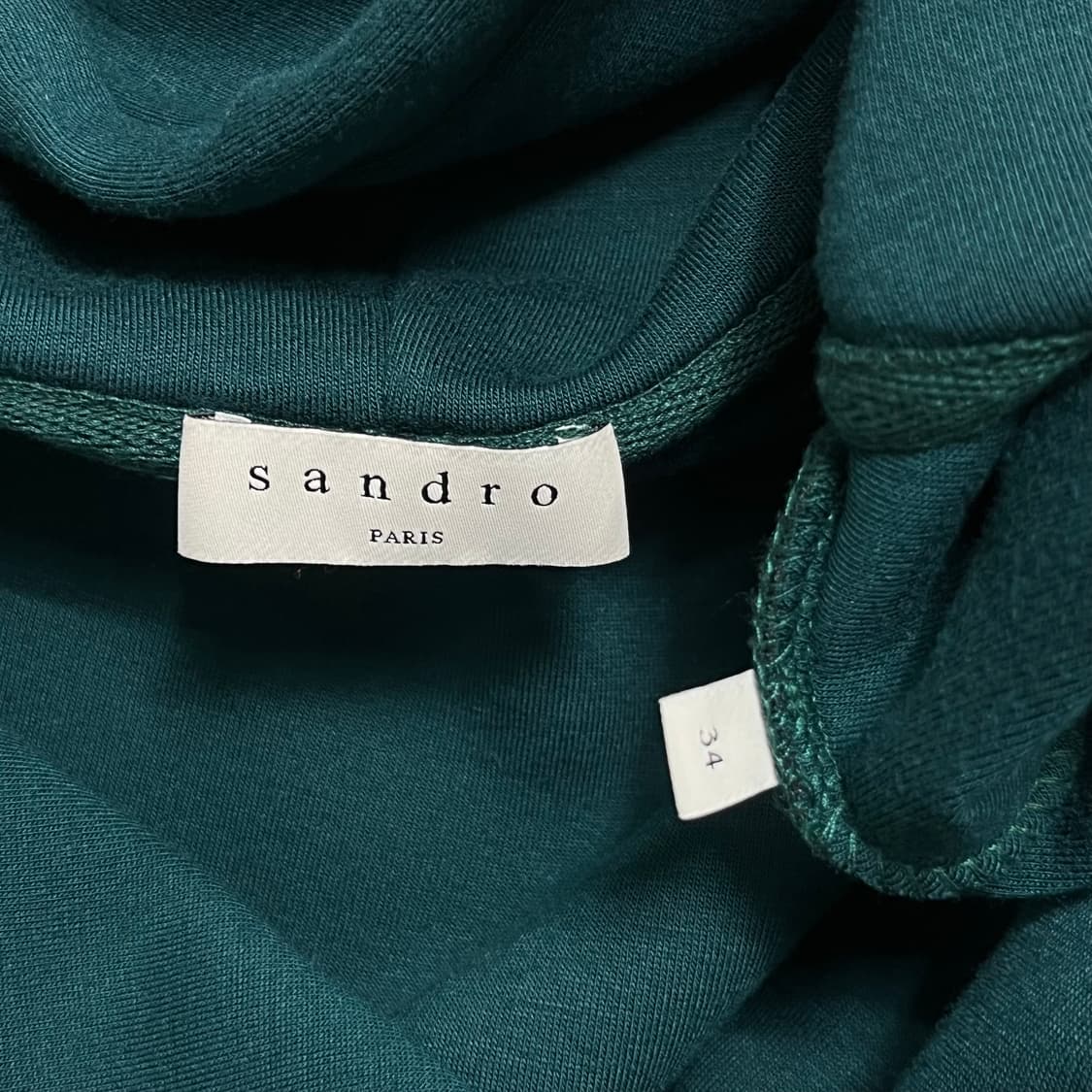 산드로(SANDRO) 레이어드 플리츠 후드 원피스 상품이미지6