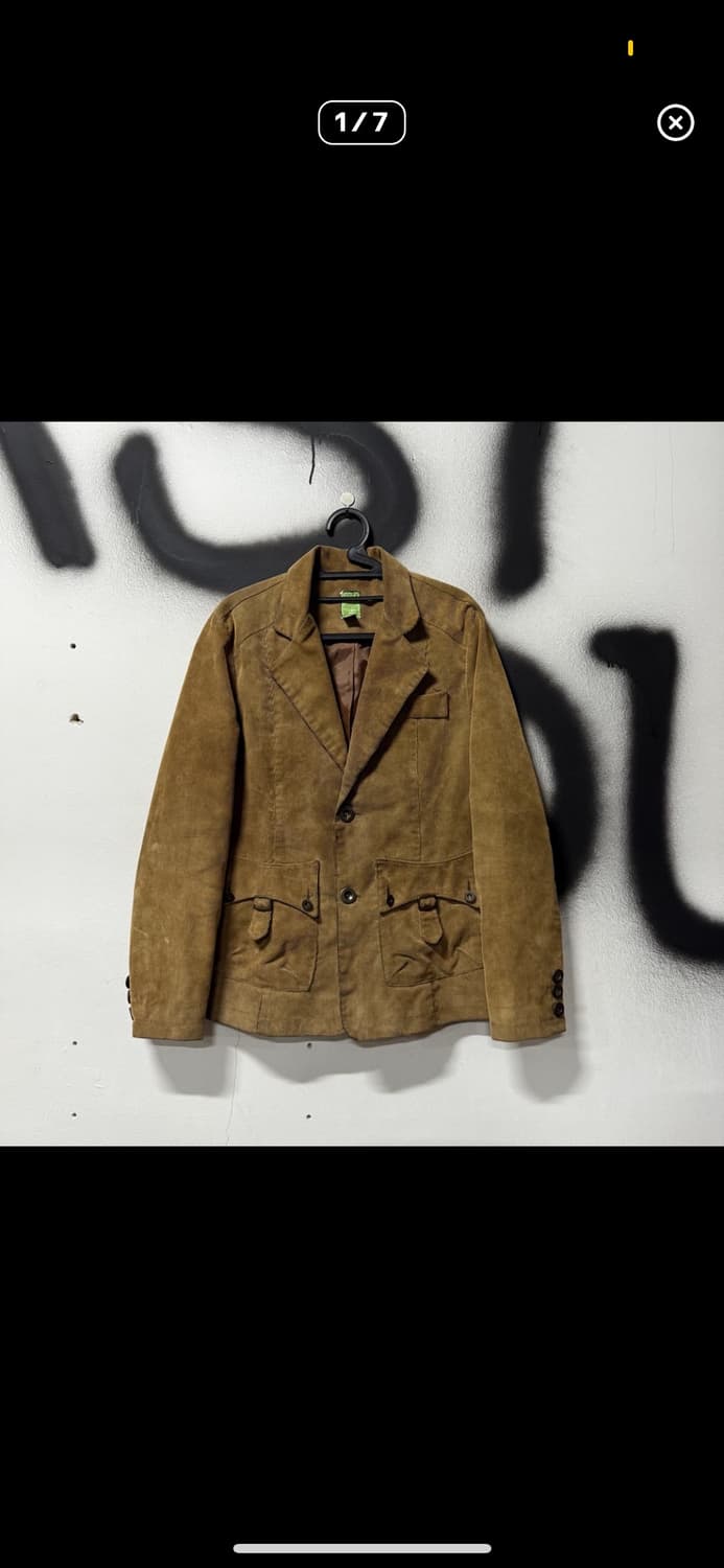 VTG 빈티지 코듀로이 골덴 웨스턴 버클 디테일 블레이저 자켓 상품이미지1