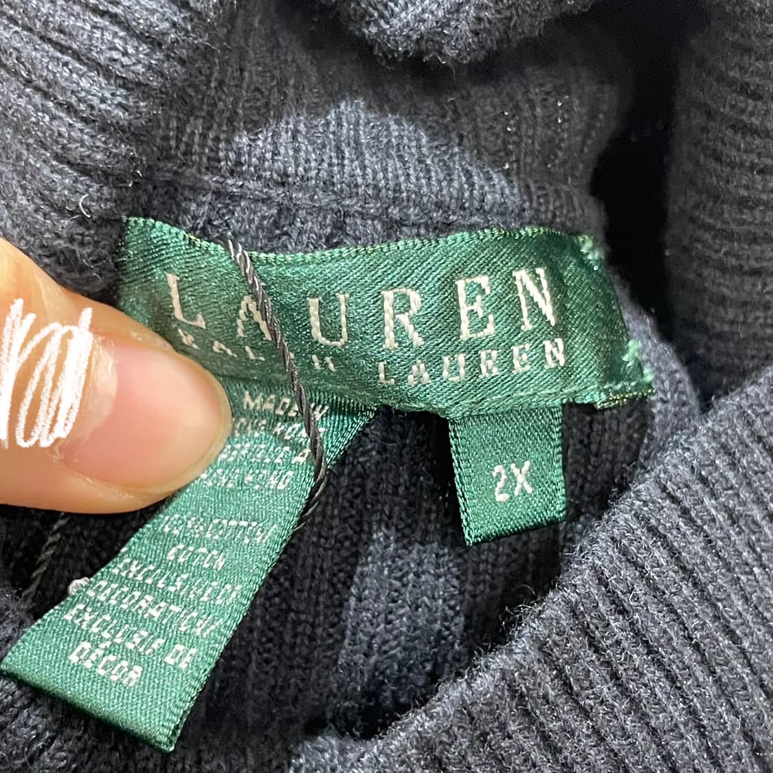 (2XL) LAUREN 랄프 로렌 터틀넥 니트 상품이미지7