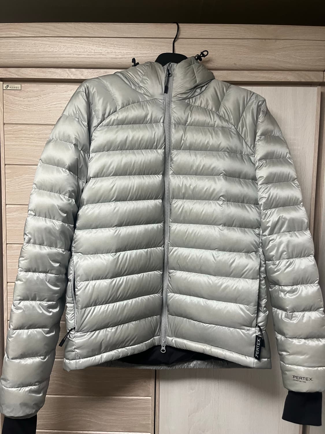 [M] 페더다운 그리드 자켓 경량 패딩 라이트 그레이 *새상품 상품이미지1