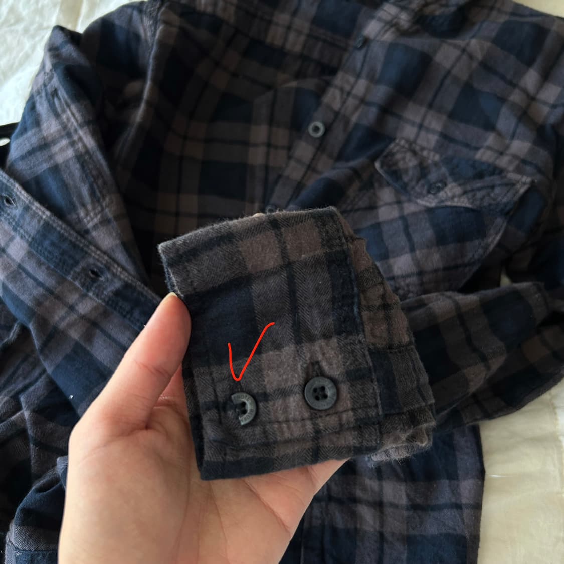 빈티지 후드 체크 긴팔셔츠 상품이미지6