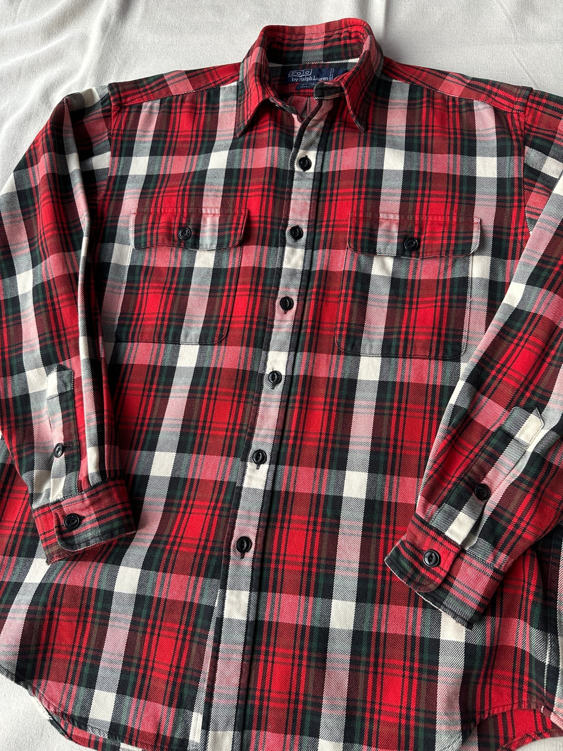 폴로 헤비코튼 타탄체크 워크셔츠 WHITFIELD M 상품이미지2