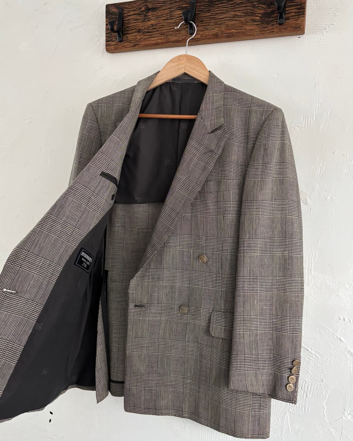 Burberry 버버리 체크패턴 더블 블레이저 상품이미지3