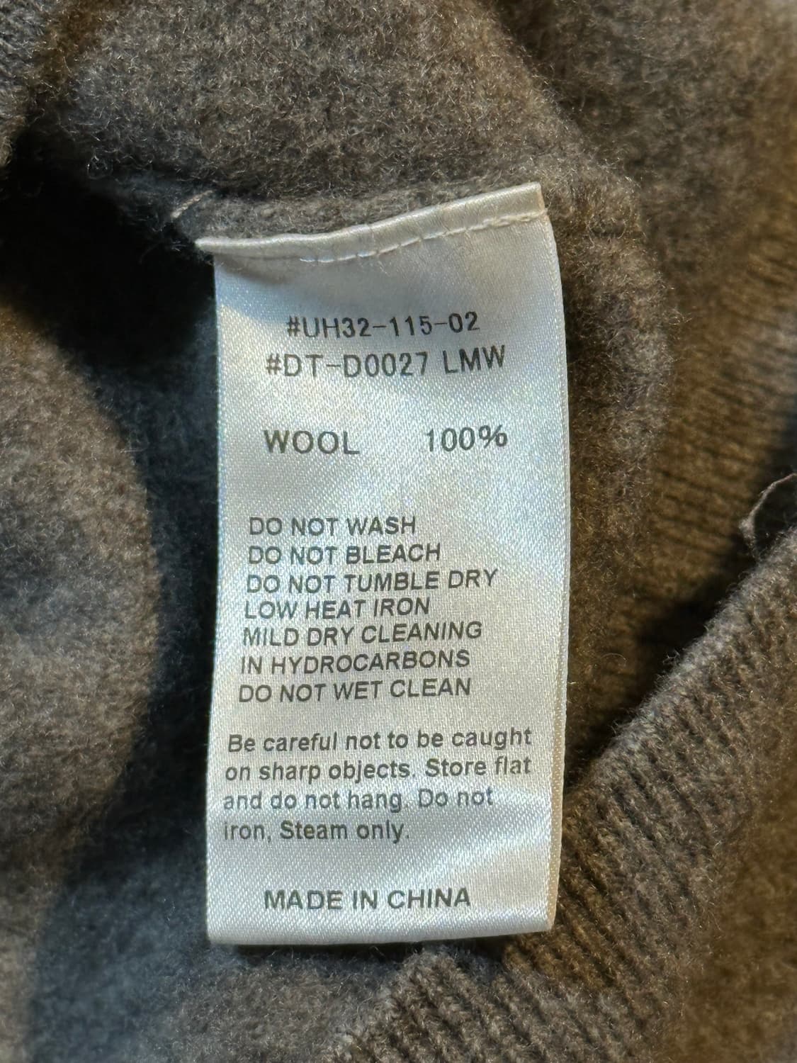 단톤 DANTON 울 크루넥 니트 다크브라운 38 상품이미지5