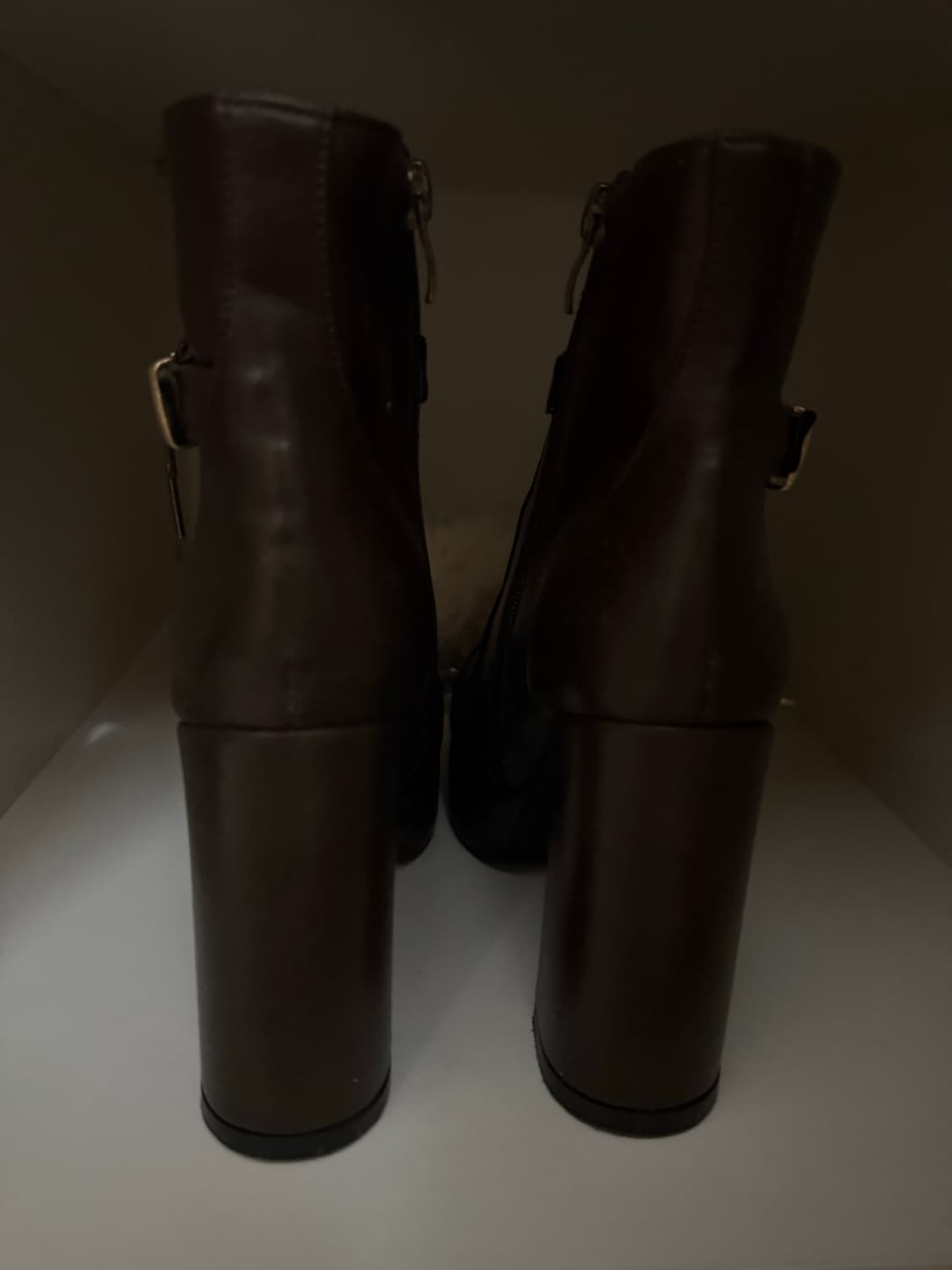 [새상품] 브라운 통굽 가보시 워커 부츠 상품이미지5