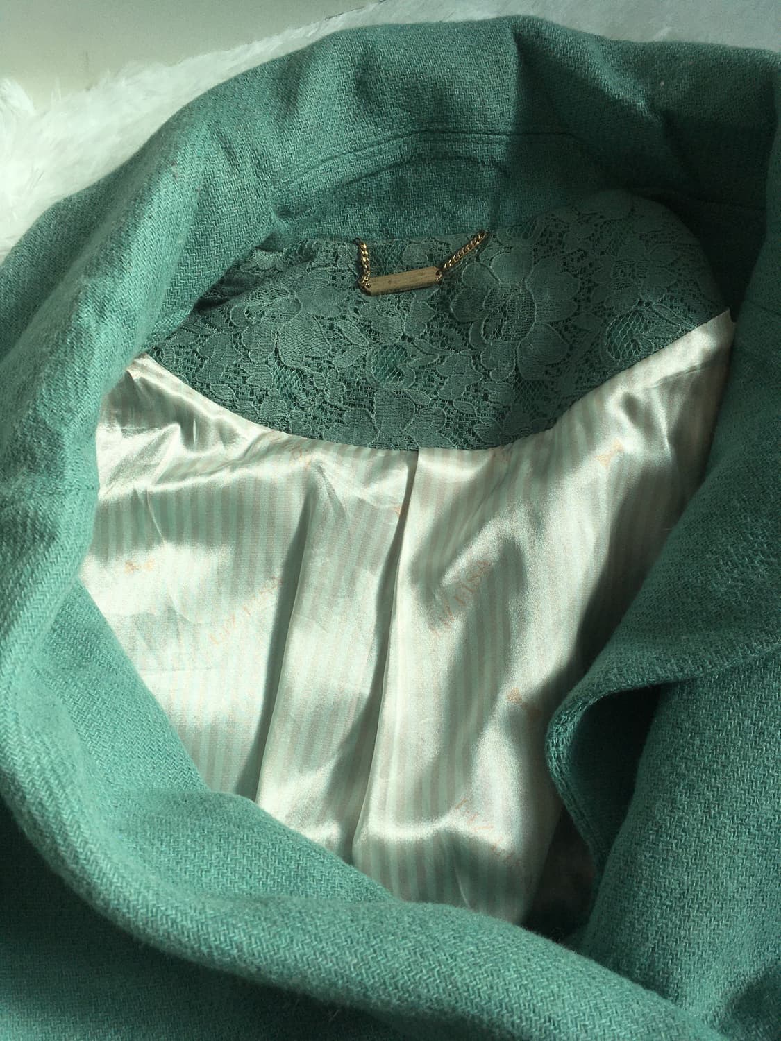 리즈리사 Lizlisa mint lace pocket long coat 상품이미지3