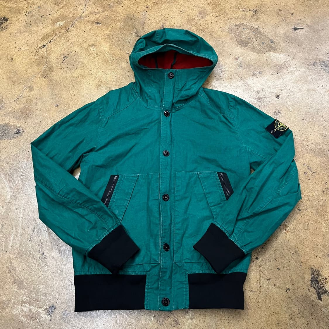 [정품/95] 스톤아일랜드 텔라 스텔라 그린 후드 자켓 b17 상품이미지2