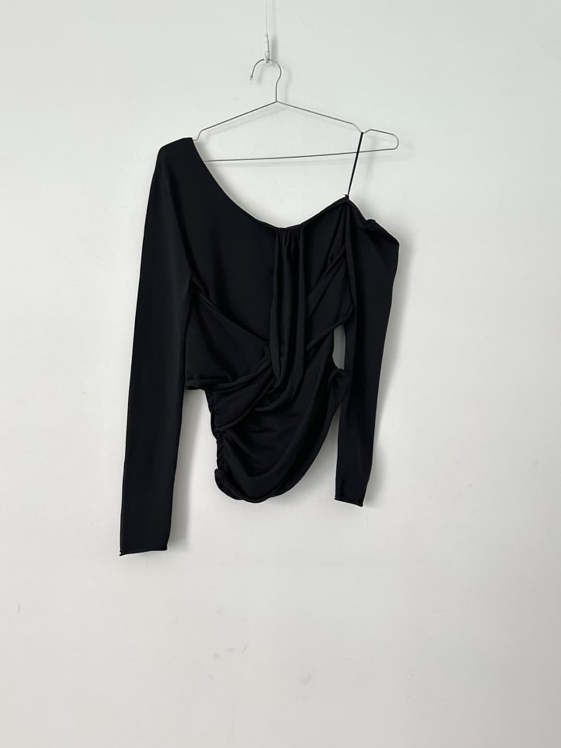 Entwin shoulder knit / black 상품이미지6